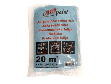 Fólie zakrývací LDPE, neprůsvitná, 50 µm, 4 x 5 m