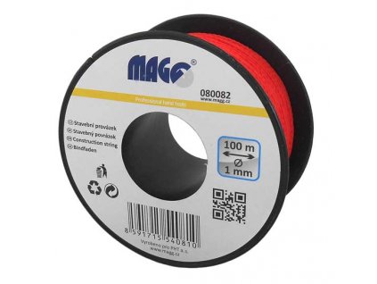 Stavební provázek 1/100m - červený