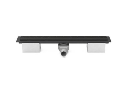 517PA850KC Zlab linearni plastovy cerny 850 mm klasik floor cerna s bocnim odtokem D 50 a otocnym sifonem 0a