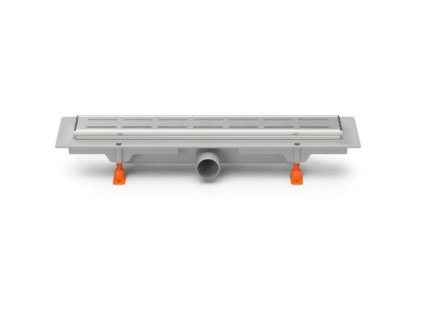 Žlab podlahový linearní 450 mm, boční D 40, klasik/floor mat s nerez. rámečkem