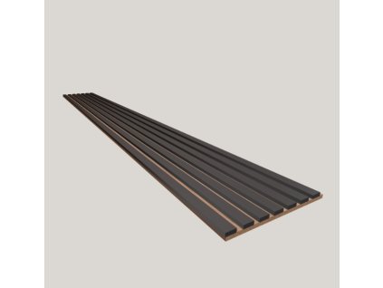 3D MDF lamelový panel čierna - dub jesenný