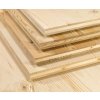 Bio doska Smrek B/B 42mm - 3 vrstvová lepená doska Drevina: Smrek  Hrúbka materiálu: 42mm  Kvalita: B/B  Rozmer: 2500x2100mm  Prevedenie: Priebežná