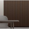 3D MDF lamelový panel čierna - dub jesenný