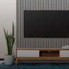 3D MDF lamelový panel Perleťová sivá filc 2