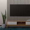 3D MDF lamelový panel betón svetlý filc 2