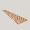 3D MDF lamelový panel Dub európsky biela MDF