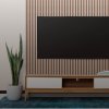 3D MDF lamelový panel Dub charleston biela MDF 2