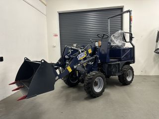 Kompaktný kĺbový nakladač S110 pre jednoduché nakladanie a prekladanie materiálu. Jednoduché ovládanie, silný motor YANMAR...