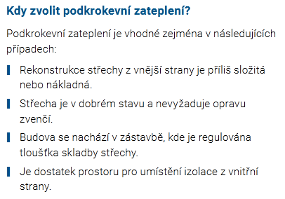 Kdy zvolit podkrokevní zateplení?