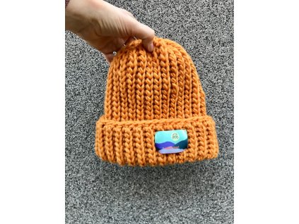 Čepice Snow – mandarinka ze 100% vlny
