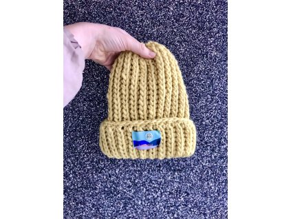 Čepice Snow – pampeliška ze 100% vlny