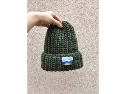 Čepice Snow – mechová ze 100% vlny