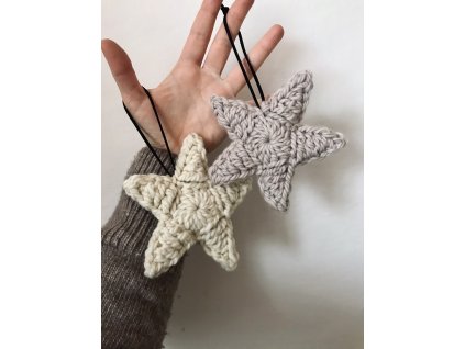 Vlněnka – přírodní háčkovaná hvězdička