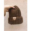 Čepice Snow – karamel ze 100% vlny