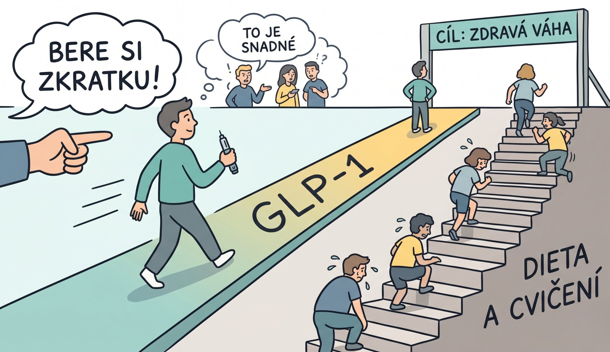 „Bere si zkratku." Proč okolí soudí pacienty na GLP-1 víc než ty, co nehubnou vůbec