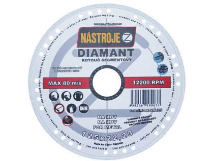 7945 1 7945 nastroje cz kotuc diamantovy s chladiacimi segmentmi vakuovo spajkovany 125x1 4x22 2mm na kov