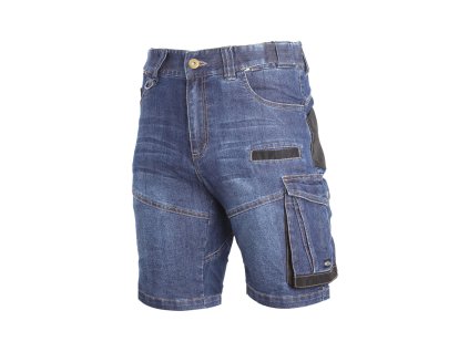 LAHTI PRO KRÁTKE JEANS ŠORTKY. MODRÁ STRETCH S VÝSTUHOU
