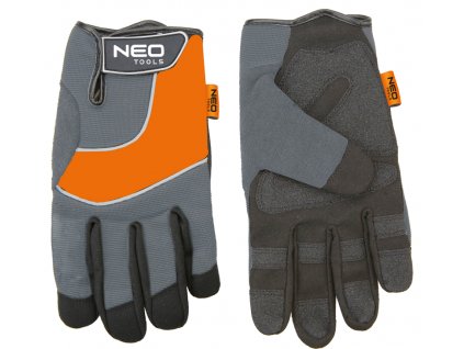2455 neo tools pracovne rukavice synteticka koza pvc vlozky velkost10