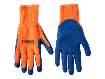 2464 neo pracovne rukavice zateplene akrylove potiahnute zdrsnenym latexom 10