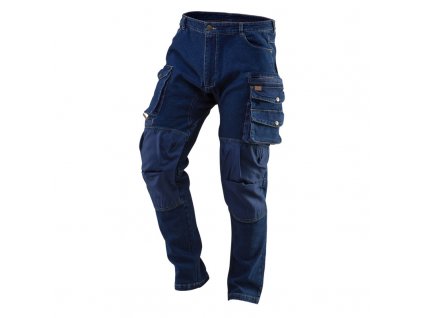 NEO TOOLS Pracovné nohavice DENIM, výstuhy kolien (Veľkosť XXXL)