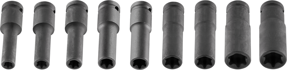 NEO Sada nástrčných kľúčov 1/2", E10-E24 mm, Torx, 10 diel  NEO Sada nástrčných kľúčov 1/2", E10-E24 mm, Torx, 10 diel