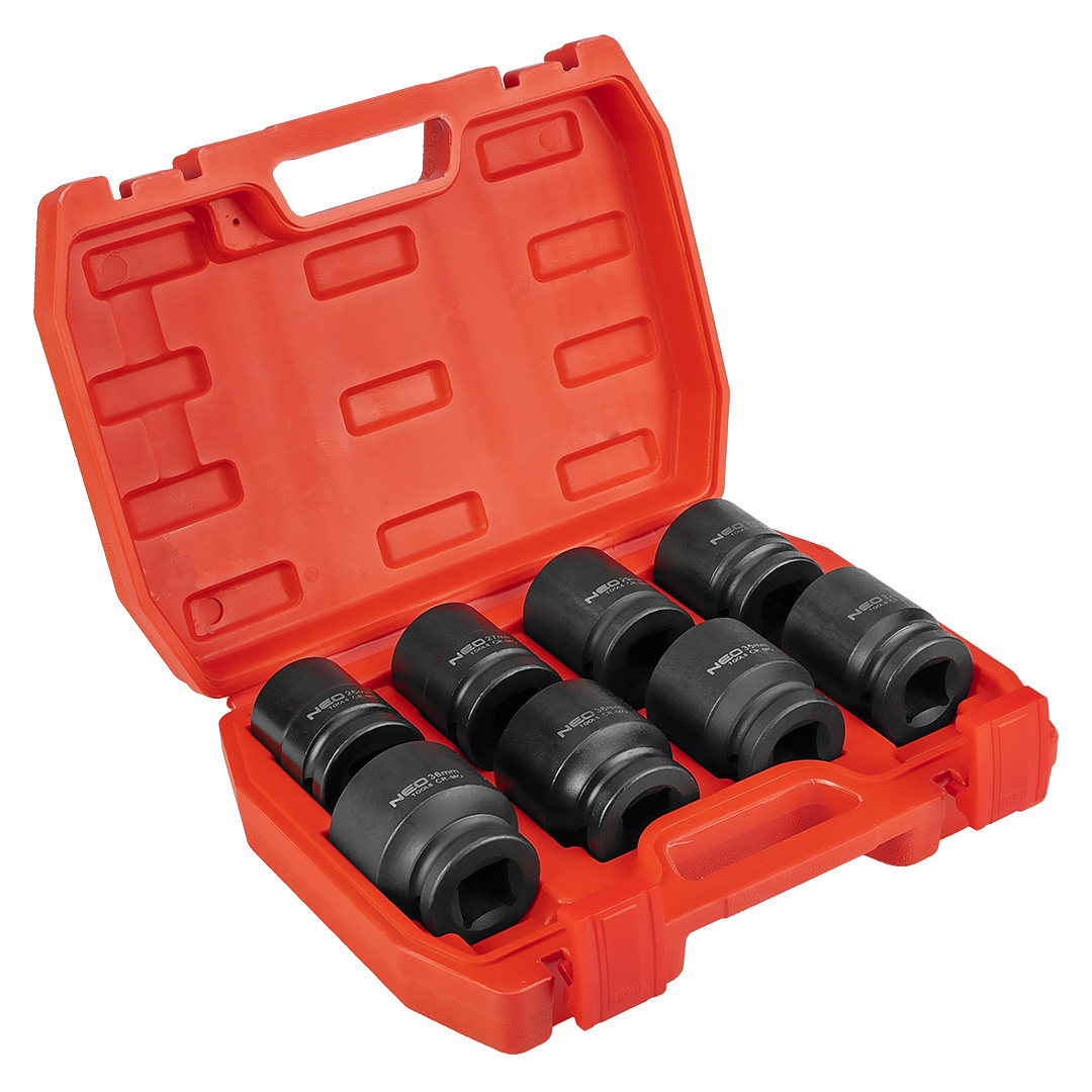 NEO Sada nástrčných kľúčov 3/4", 26-38 mm, 8 diel  NEO Sada nástrčných kľúčov 3/4", 26-38 mm, 8 diel