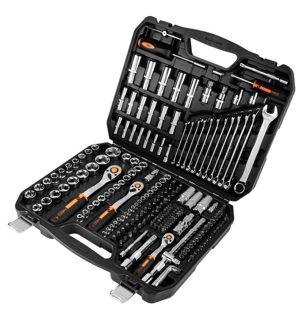 NEO Tools Gola sada  219 ks, 1/2", 3/8", 1/4", CrV  NEO Tools Gola sada  219 ks, 1/2", 3/8", 1/4", CrV