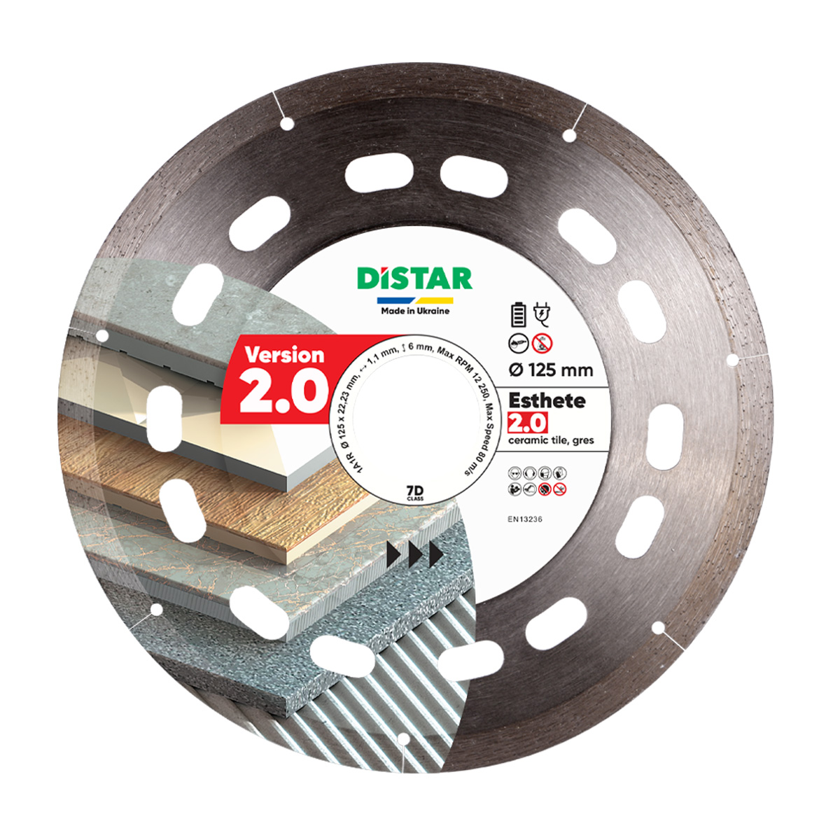 DISTAR Kotúč rezný  Ø 125 ESTHETE 2.0 7D  DISTAR Kotúč rezný A1R ESTHETE 7D
