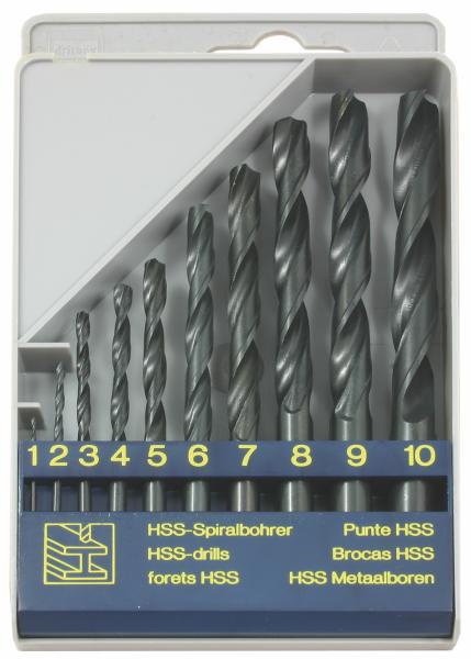 Sada vrtákov 10-dielna 1,00-10,00x1,0mm ČSN221121RNHSS Pasivované  Sada vrtákov 10-dielna 1,00-10,00x1,0mm ČSN221121RNHSS Pasivované