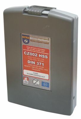 Sada vrtákov CZ002 a závitníkov pro priech.záv.lam. DIN371(1500)+DIN376(3500)  Sada vrtákov CZ002 a závitníkov pro priech.záv.lam.…