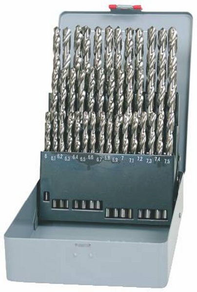 Sada vrtákov 41-dielna 6,00-10,00x0,1mm DIN338RNHSS Lesklá, kov  Sada vrtákov 41-dielna 6,00-10,00x0,1mm DIN338RNHSS Lesklá, kov