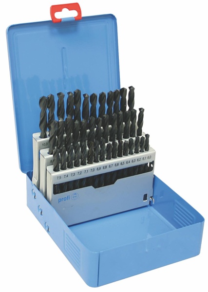 Sada vrtákov 41-ti dielna 6,00-10,00x0,1mm DIN338RNHSSCX Lesklá, kov  Sada vrtákov 41-ti dielna 6,00-10,00x0,1mm DIN338RNHSSCX Lesklá, kov