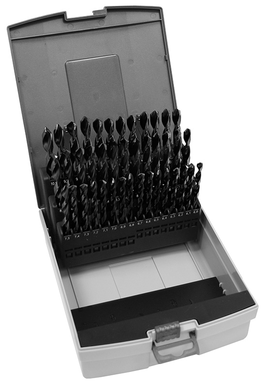 Sada vrtákov 41-ti dielna 6,00-10,00x0,1mm DIN338RNHSSCX Lesklá, plast  Sada vrtákov 41-ti dielna 6,00-10,00x0,1mm DIN338RNHSSCX Lesklá, plast