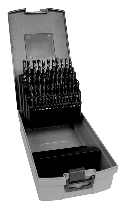 Sada vrtákov 51-ti dielna 1,00-06,00x0,1mm DIN338RNHSSCX Lesklá, plast  Sada vrtákov 51-ti dielna 1,00-06,00x0,1mm DIN338RNHSSCX Lesklá, plast
