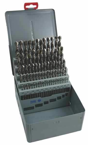 Sada vrtákov 81-dielna 2,00-10,00x0,1mm DIN 338RTiHSSCo5 Lesklá, kov  Sada vrtákov 81-dielna 2,00-10,00x0,1mm DIN 338RTiHSSCo5 Lesklá, kov