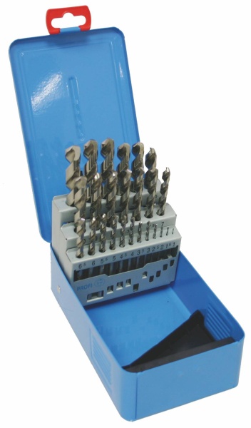 Sada vrtákov 25-ti dielna 1,00-13,00x0,5mm DIN 338RTiHSSCo8 Lesklá, kov  Sada vrtákov 25-ti dielna 1,00-13,00x0,5mm DIN 338RTiHSSCo8 Lesklá, kov