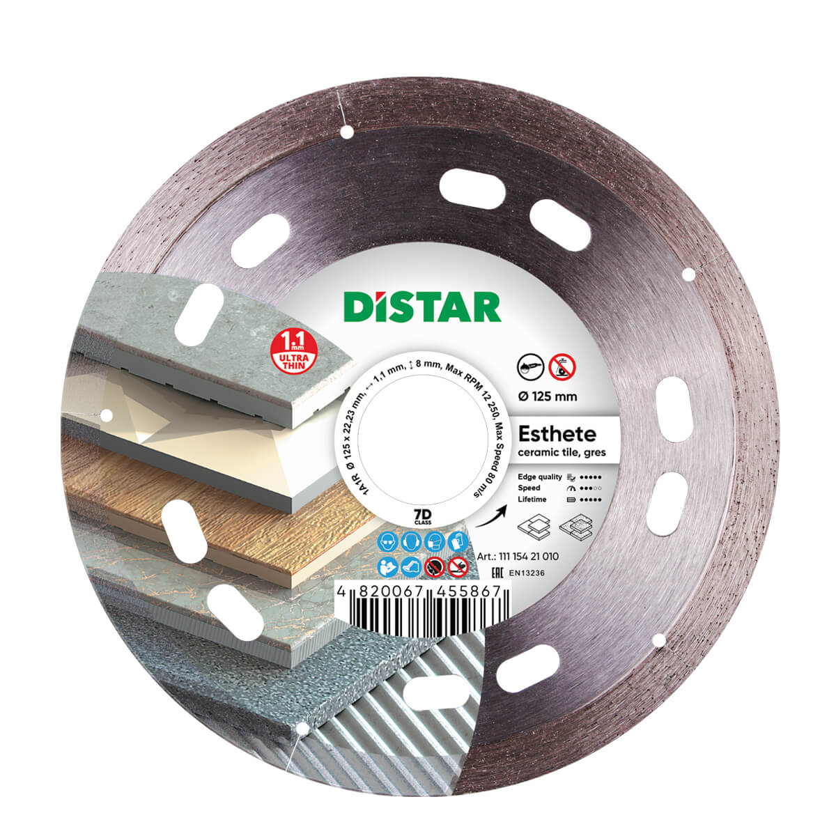 DISTAR Kotúč rezný  Ø 125 ESTHETE 7D  DISTAR Kotúč rezný A1R ESTHETE 7D