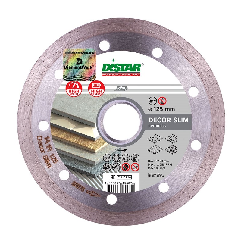 DISTAR Diamantový kotúč 1A1R 5D DECOR SLIM 125  DISTAR Diamantový kotúč 1A1R 5D DECOR SLIM 125