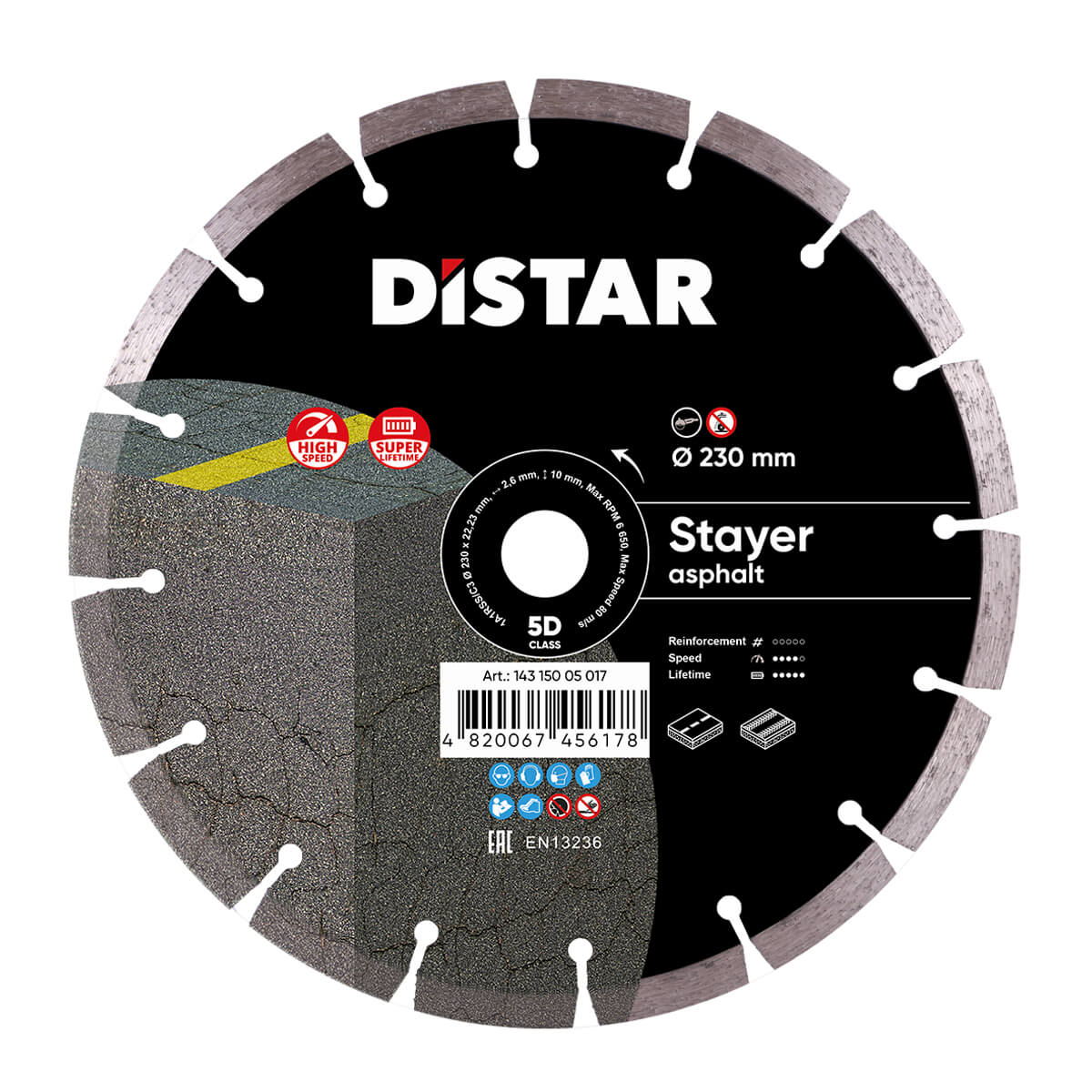 DISTAR Kotúč rezný STAYER Asphalt 230  DISTAR Kotúč rezný STAYER Asphalt