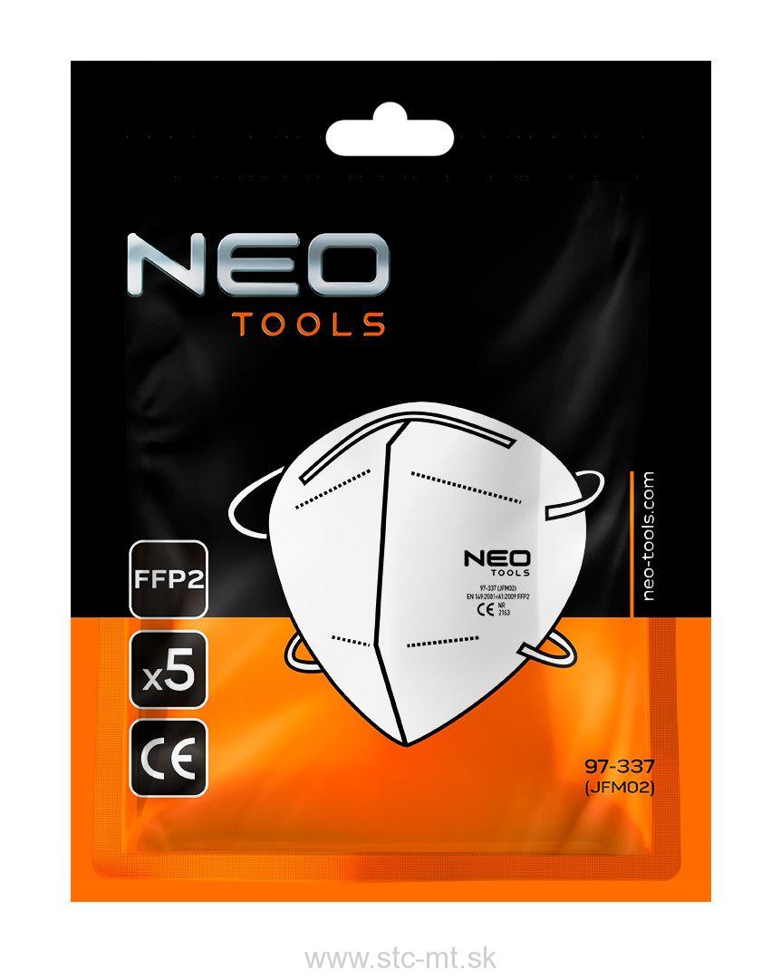 NEO TOOLS Skladacia maska FFP2 5 ks CE  NEO TOOLS Skladacia maska ??FFP2, 5 ks, CE