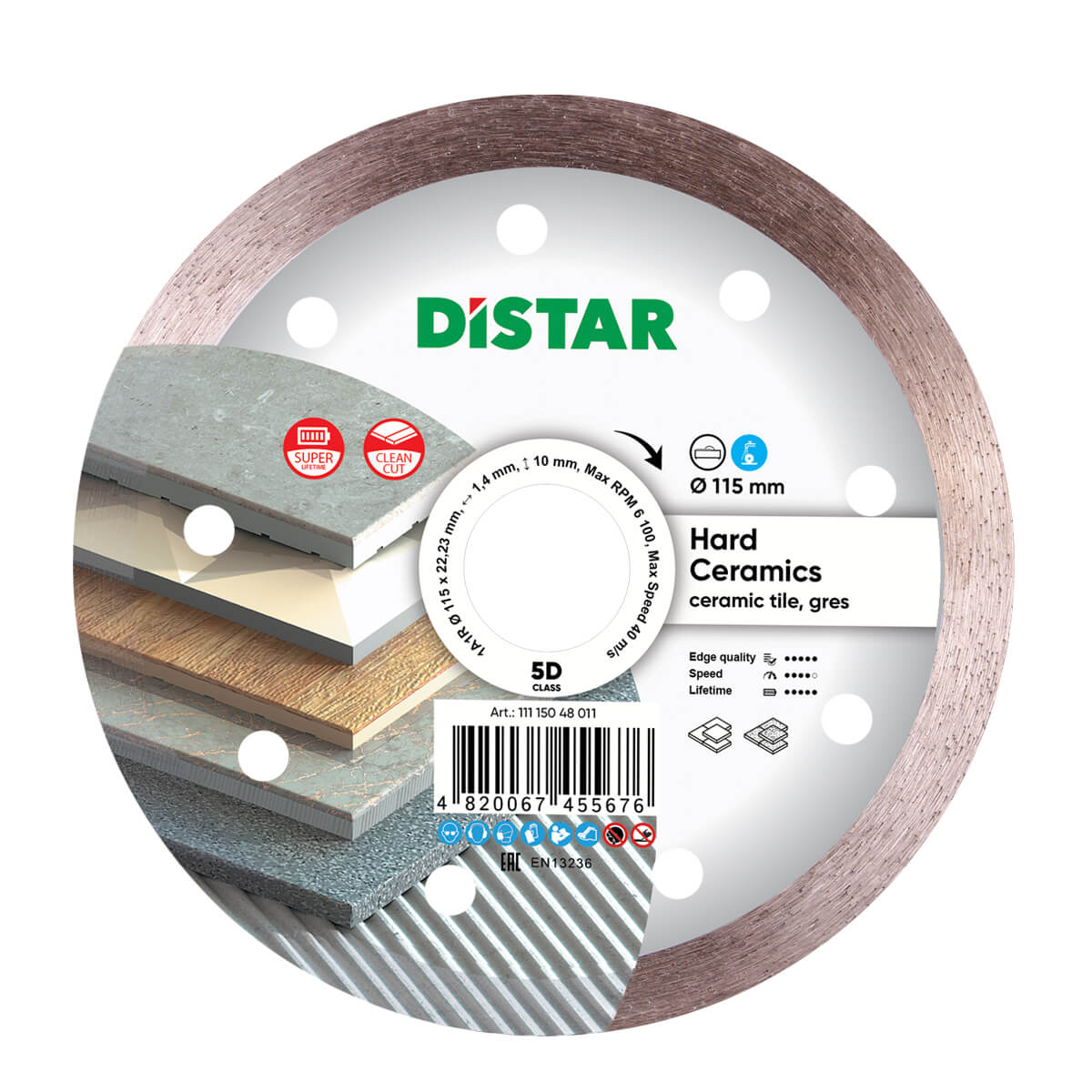 DISTAR Diamantový kotúč Ø 115 HARD CERAMISC PS  DISTAR Diamantový kotúč 115 HARD CERAMISC PS