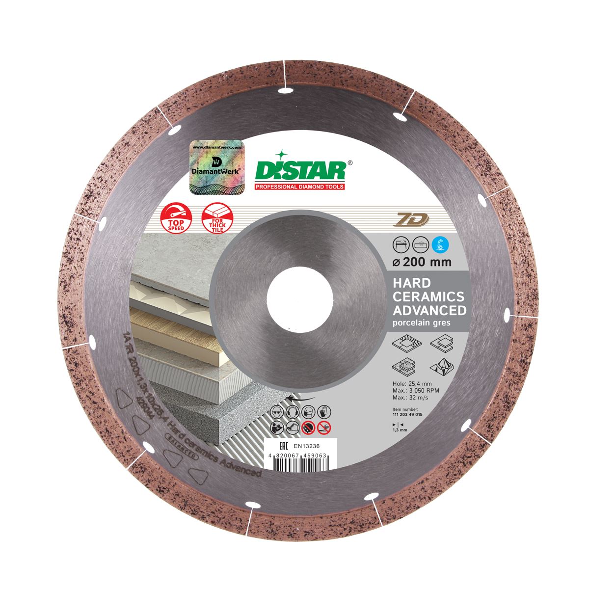 DISTAR Diamantový kotúč Ø115 HARD CERAMIC ADVANCED  DISTAR Diamantový kotúč ?115 HARD CERAMIC ADVANCED