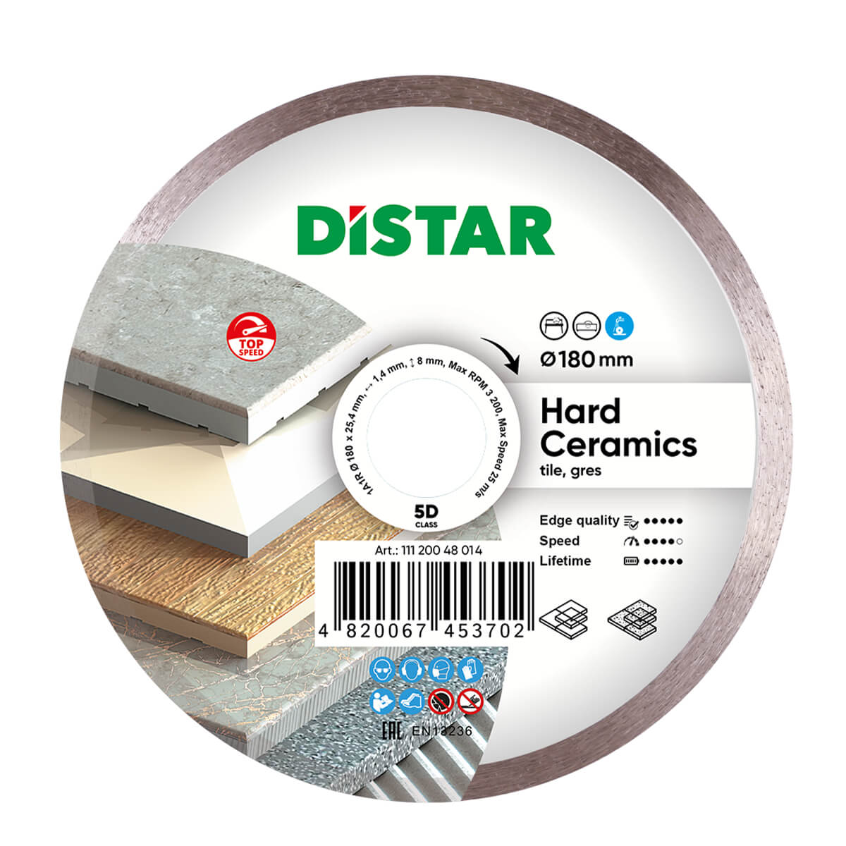 DISTAR Diamantový kotúč Ø 180 HARD CERAMISC 1,4x25,4  DISTAR Diamantový kotúč ? 180 HARD CERAMISC 1,4x25,4