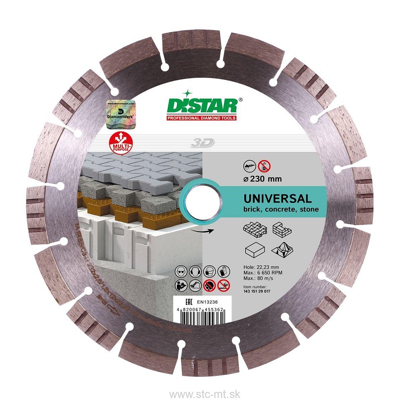DISTAR Diamantový kotúč 125 Universal Bestseller 3D  DISTAR Diamantový kotúč 125 Universal Bestseller 3D
