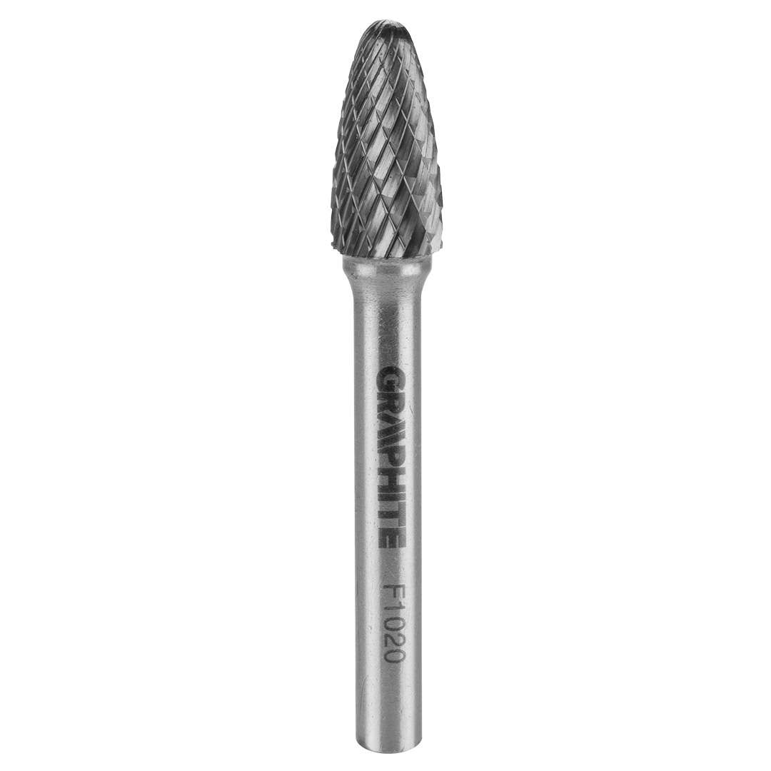GRAPHITE Frézka do kovu HM, typ F (špic zaoblený), 10 x 20 mm, stopka 6 x 45 mm  GRAPHITE Frézka do kovu HM, typ F (špic zaoblený), 10 x 20 mm, stopka…