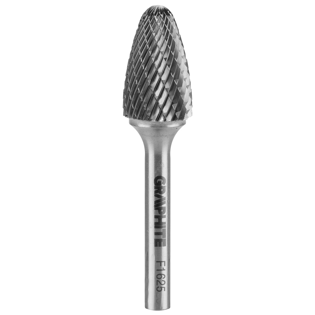 GRAPHITE Frézka do kovu HM, typ F (špic zaoblený), 16 x 25 mm, stopka 6 x 45 mm  GRAPHITE Frézka do kovu HM, typ F (špic zaoblený), 16 x 25 mm, stopka…