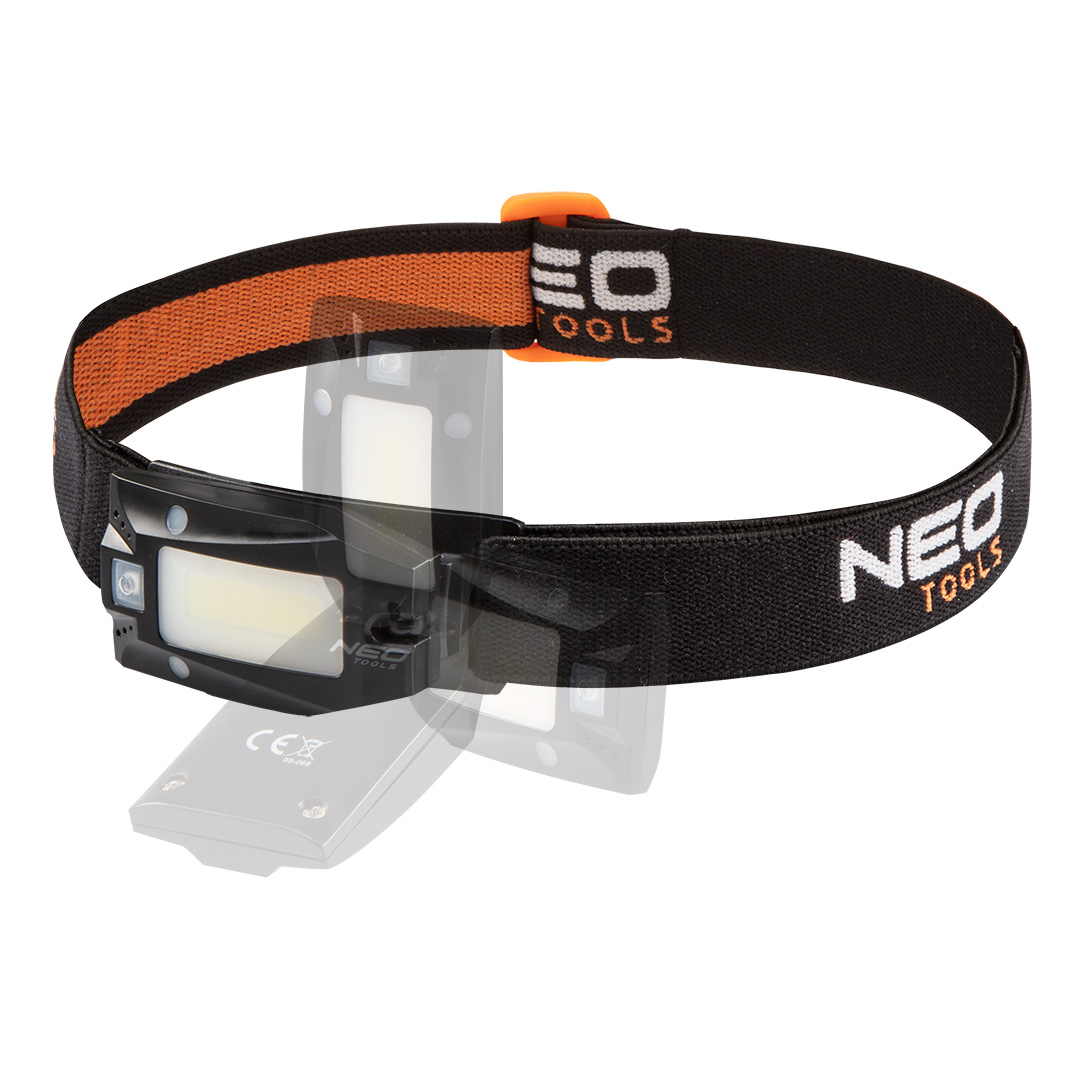 NEO TOOLS čelovka 180 lm COB LED + pohybový senzor  NEO TOOLS čelovka 180 lm COB LED + pohybový senzor