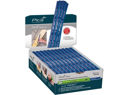 PICA CLASSIC DRY&WET - DREVENÁ DVOJSTRANNÁ CERUZKA 1ks - DRY = KLASICKÁ TUHA 2H, WET = špeciálna grafitová tuha fialovej farby - vodourozpustná - píše…