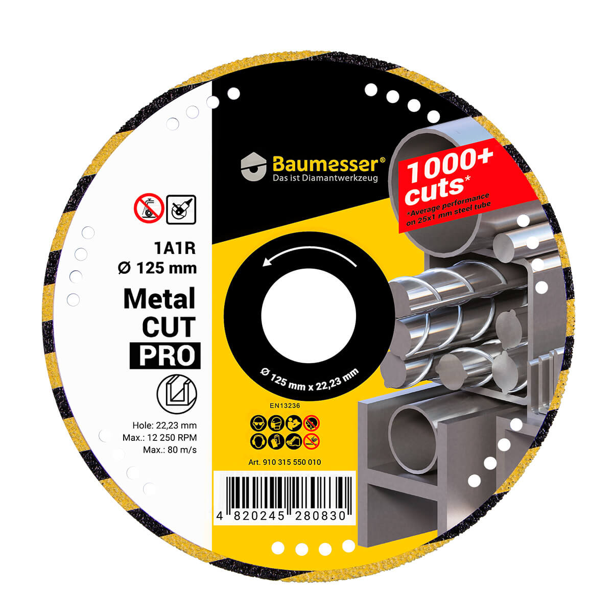 DISTAR Diamantový rezný kotúč 1A1R V 125 Metal CUT  DISTAR Diamantový rezný kotúč 1A1R V 125 Metal CUT
