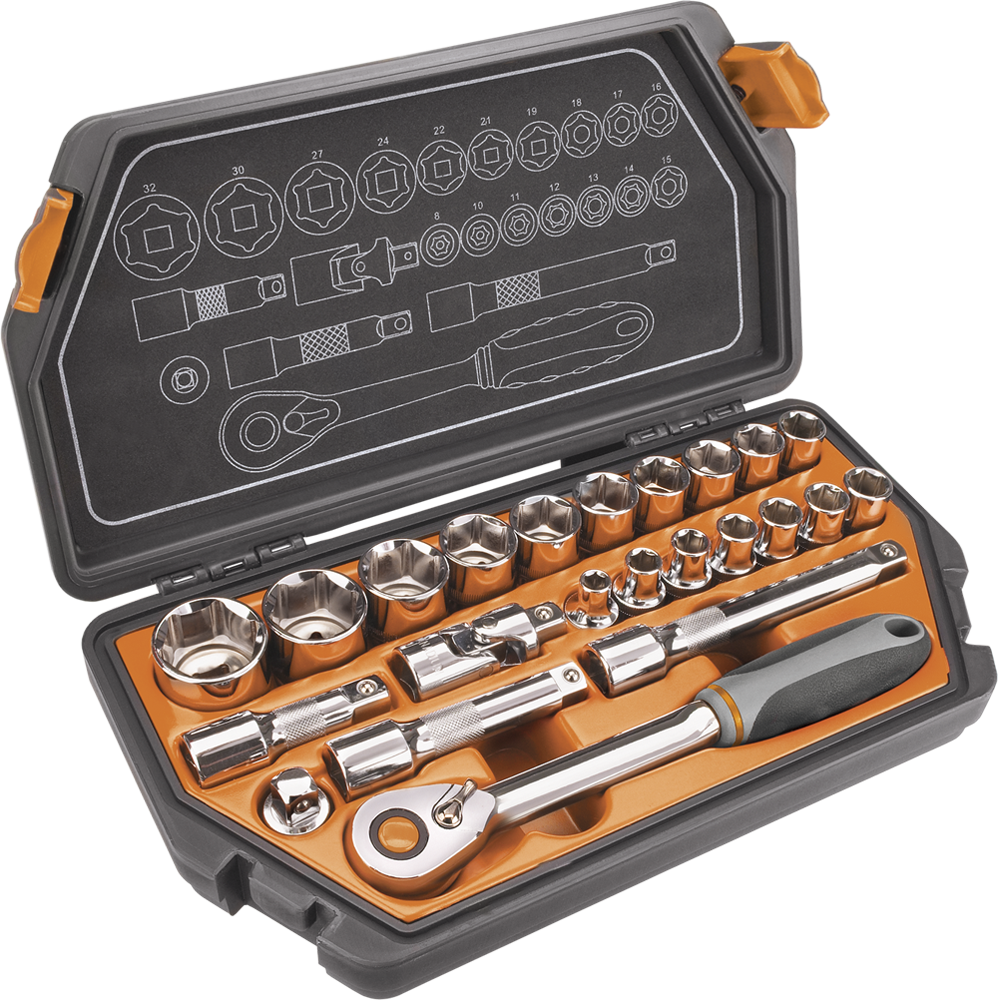 NEO Tools Gola sada 1/2", 23 ks sada  NEO Tools Gola sada 1/2", 23 ks sada